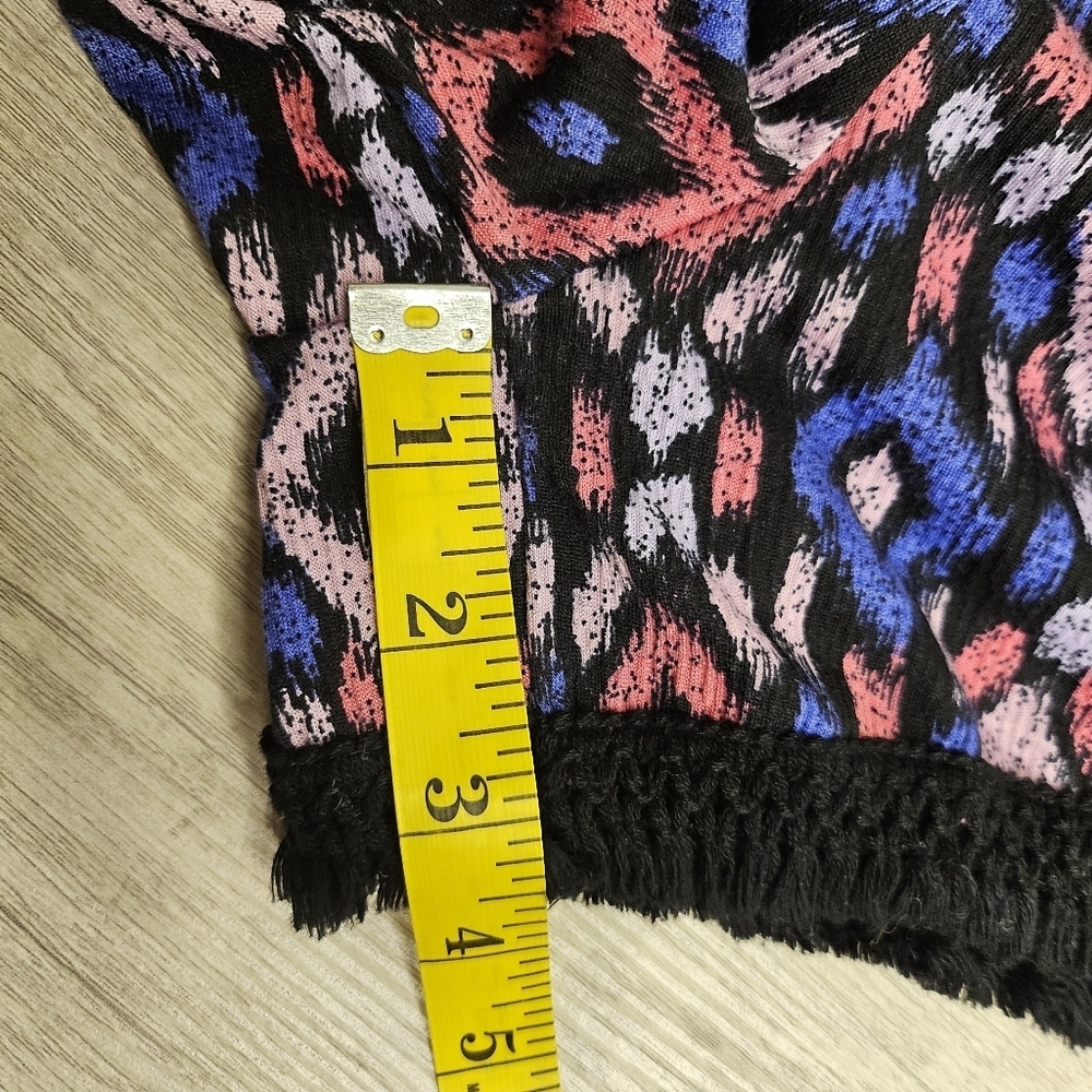 No Boundaries Shorts Aztec Fringe Juniors 21 XXXL Boho Smocked Tassel Women's 18 - Picture 8 of 9